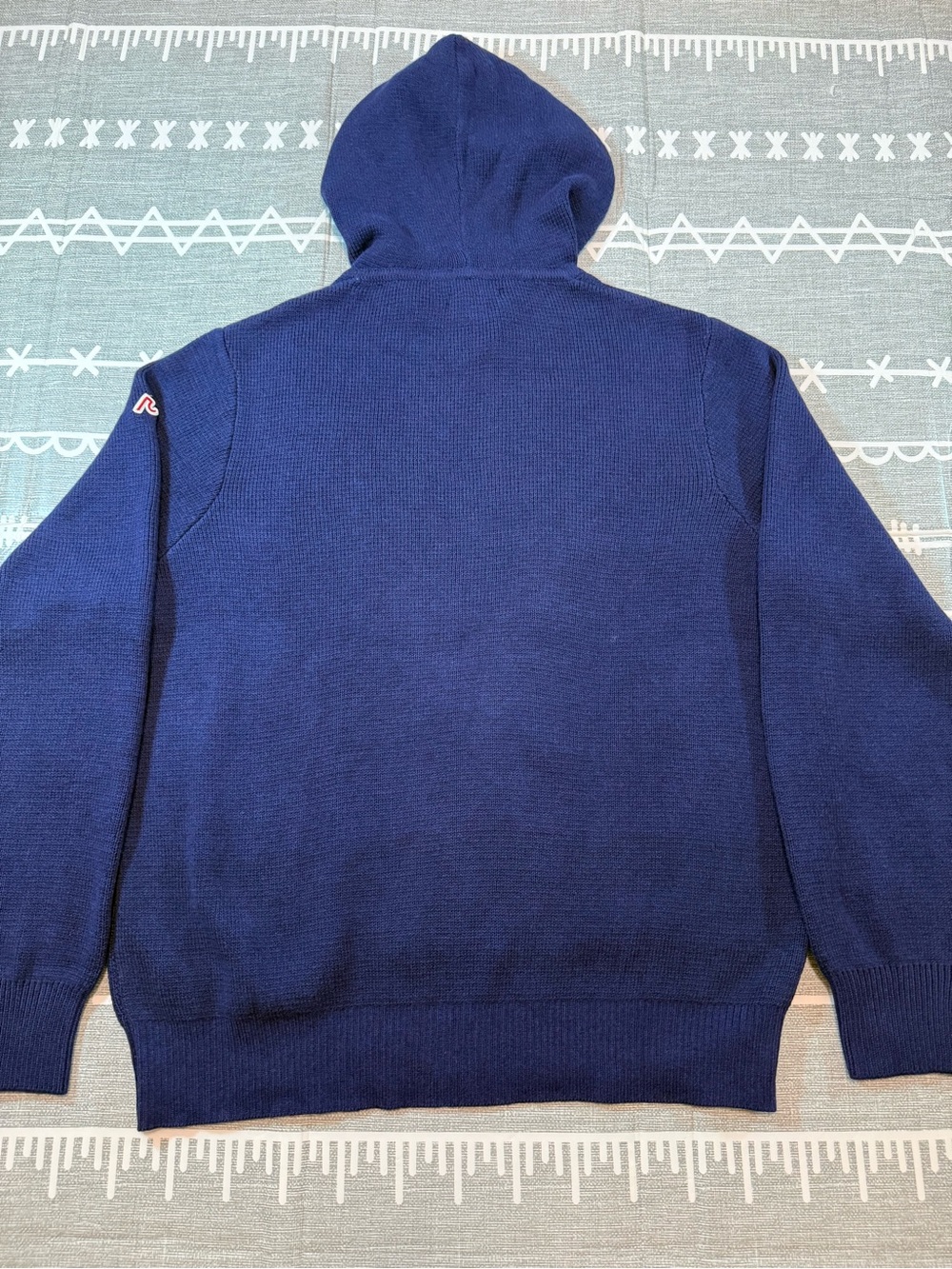Redvanly Lenox LuxThermal Waffle Knit Hoodie Midnight Navy Men's XL - Picture 7 of 13